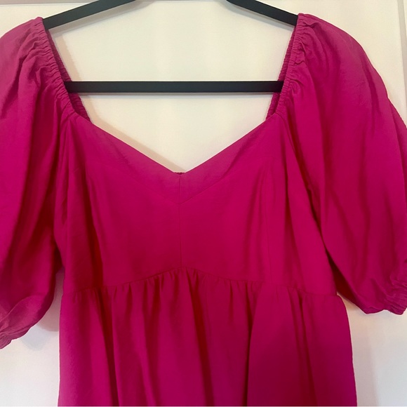 Nine West Hot Pink Babydoll Dress - Picture 4 of 5
